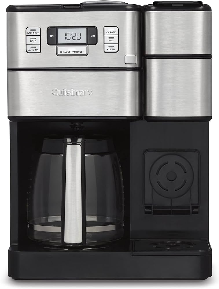  Cuisinart Coffee Center Grind & Brew Plus SS-GB1 Single-Serve and Carafe Coffee Maker with Built-in Grinder